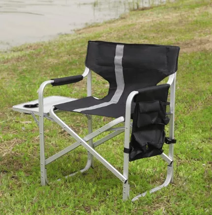 1-piece-upholstered-folding-outdoor-chair-with-side-table-storage-bag 1-piece Upholstered Folding Outdoor Chair With Side Table And Storage Bag