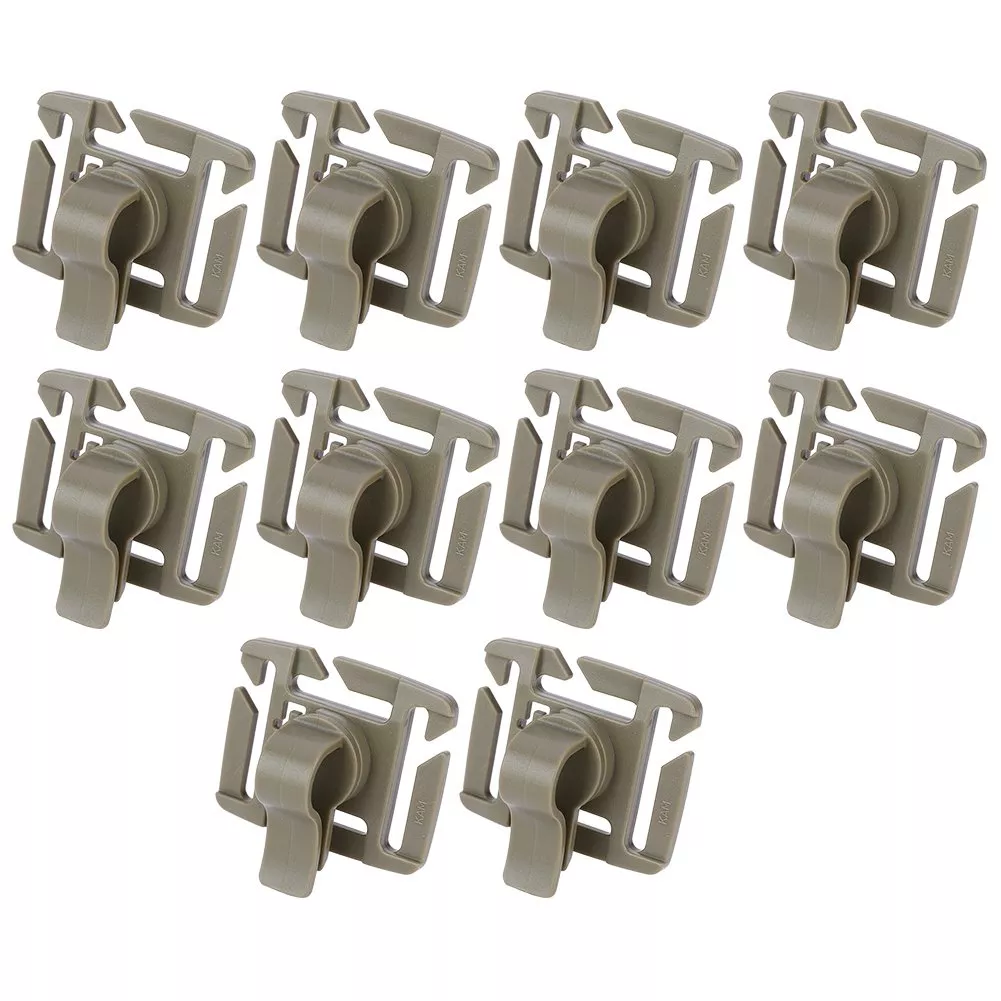 10-pcs-adjustable-drink-tube-clip-rotatable-outdoor-backpack-buckle-backpack-acc 10 pcs Adjustable Drink Tube Clip Rotatable Outdoor Backpack Buckle Backpack AccessoriesBrown