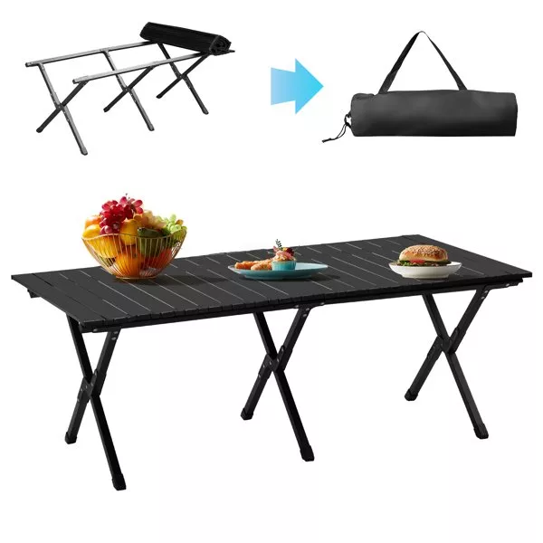116x60x42cm-black-camping-roll-table 116X60X42cm Black Camping Roll Table