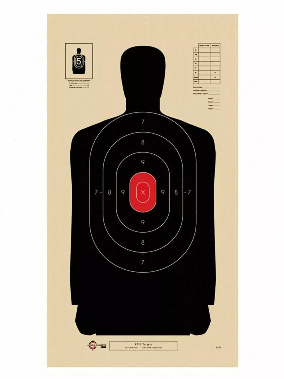 12-x-22-b-29-police-silhouette-target 12" x 22" B-29 Police Silhouette Target