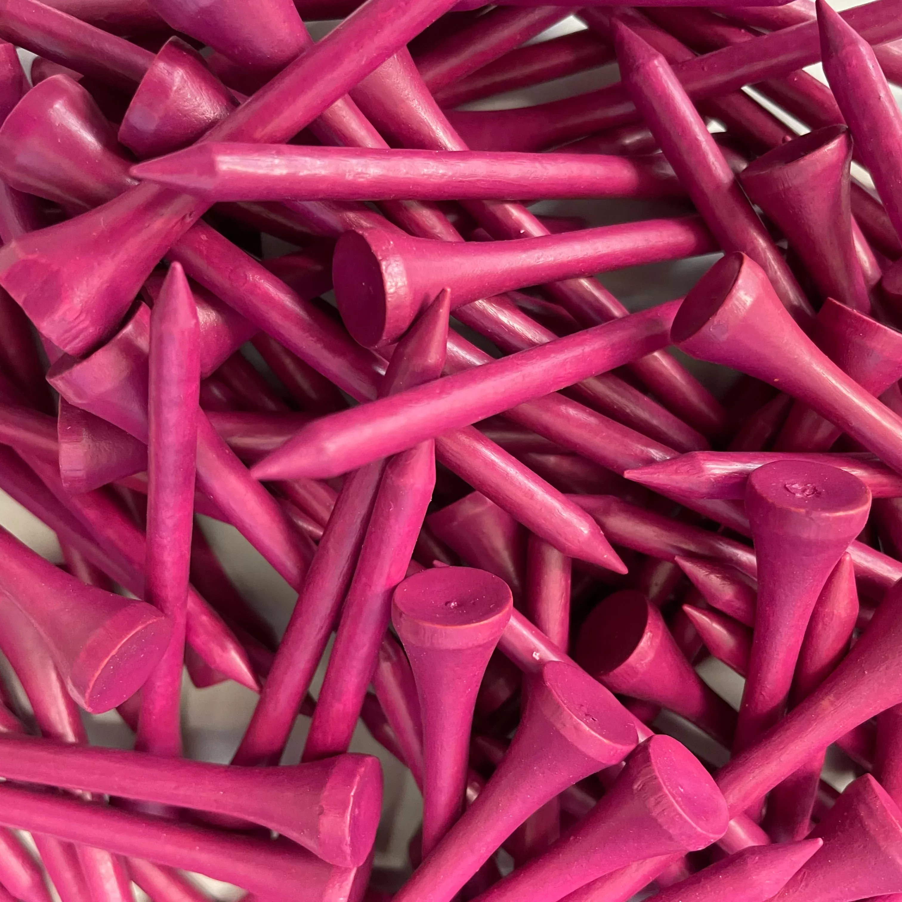2 3/4" Wood Tees (100 Pack) Fuchsia