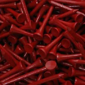 2 3/4" Wood Tees (100 Pack) Red