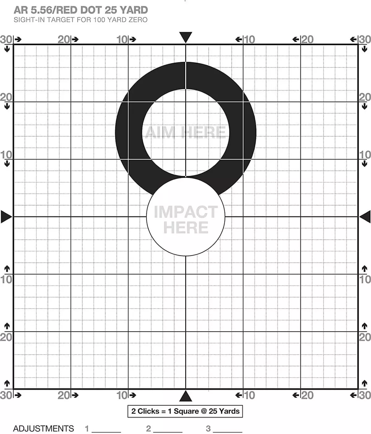 25-yard-sight-in-targets-100-yard-zero 25 Yard Sight-in Targets for a 100-Yard Zero