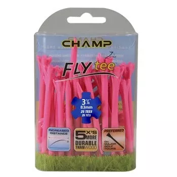 3 1/4" Pink Champ Fly Tees -25 Pack