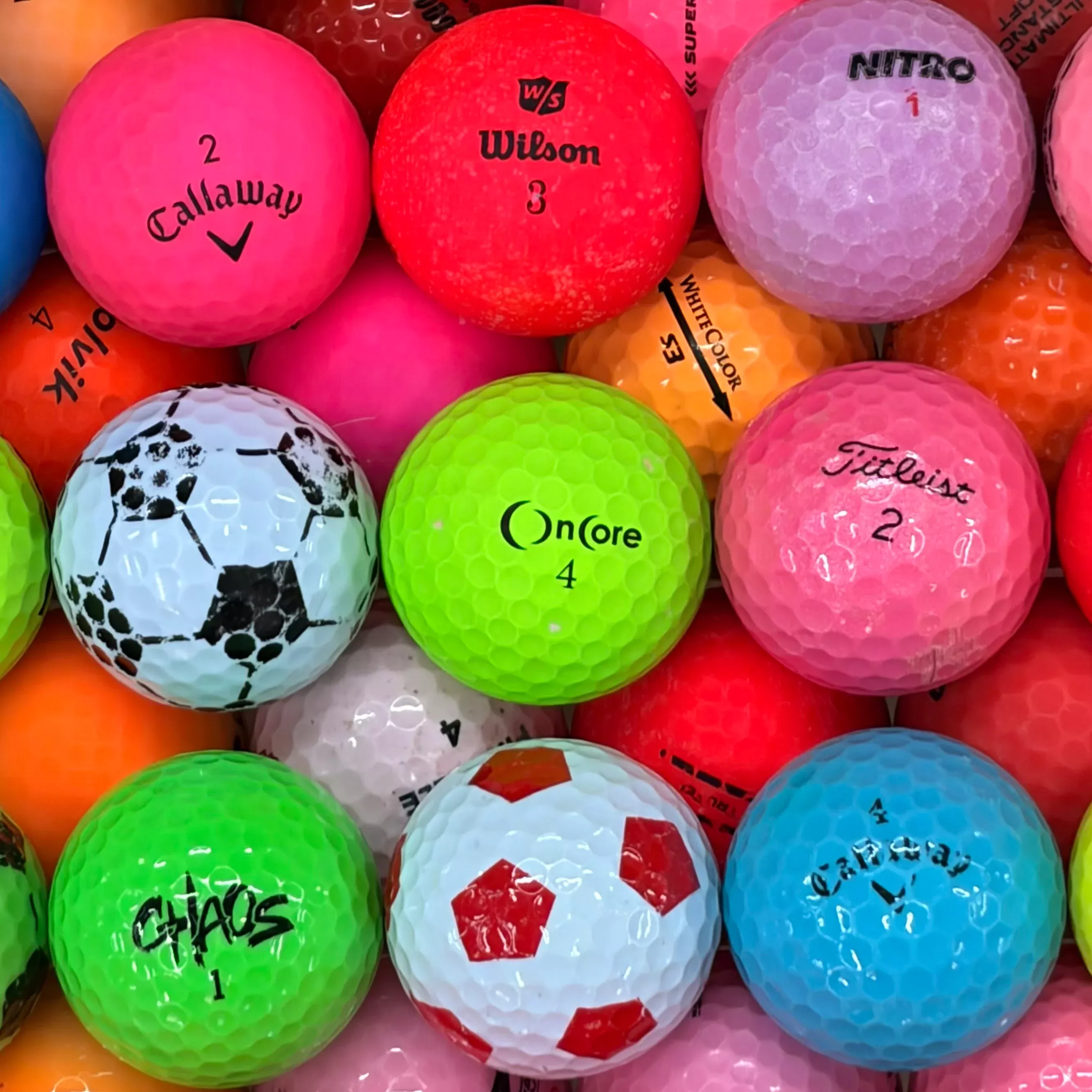 3A Colored Golf Balls -100 Count Bag