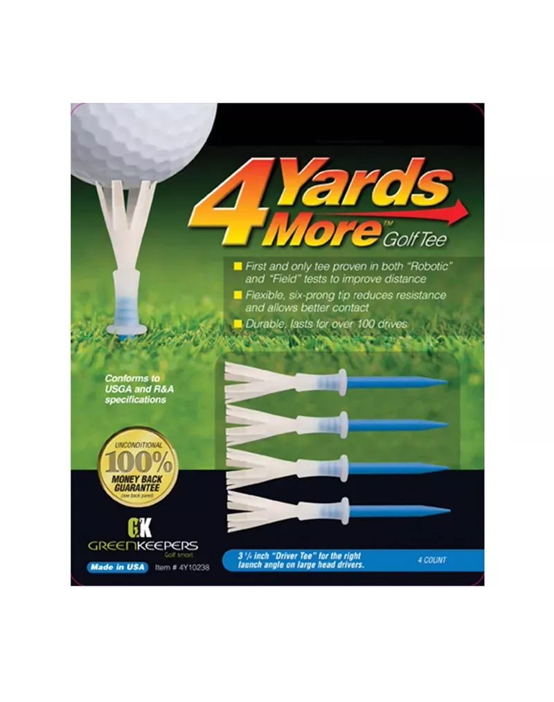 4 Yards More Golf Tees – 3 1/4 Inch 4 Count