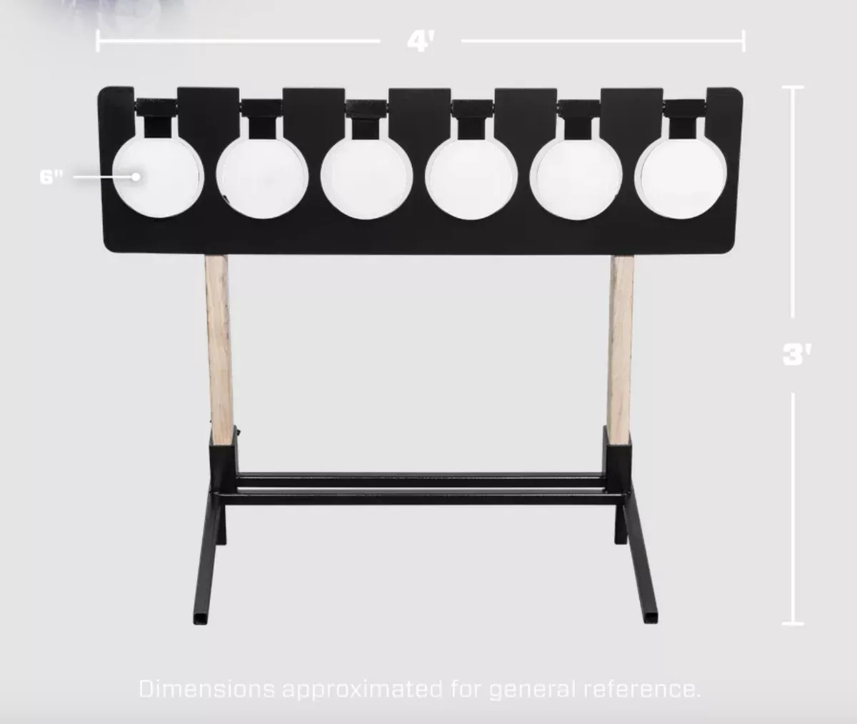 6" Portable Plate Rack For Handgun Shooting