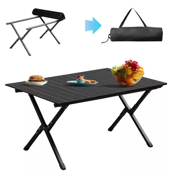 86x60x42cm-black-camping-roll-table 86X60X42cm Black Camping Roll Table