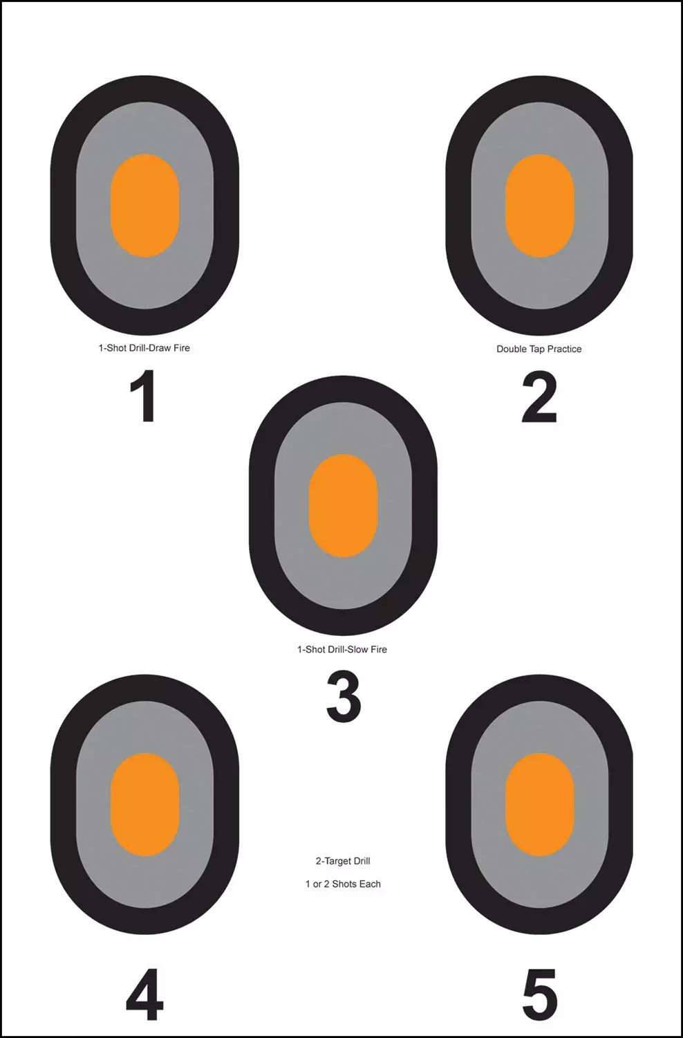 action-target-5-bulls-eye-orange-center-paper-target-23-x-35 Action Target 5 Bulls Eye Orange Center Paper Target 23" x 35"