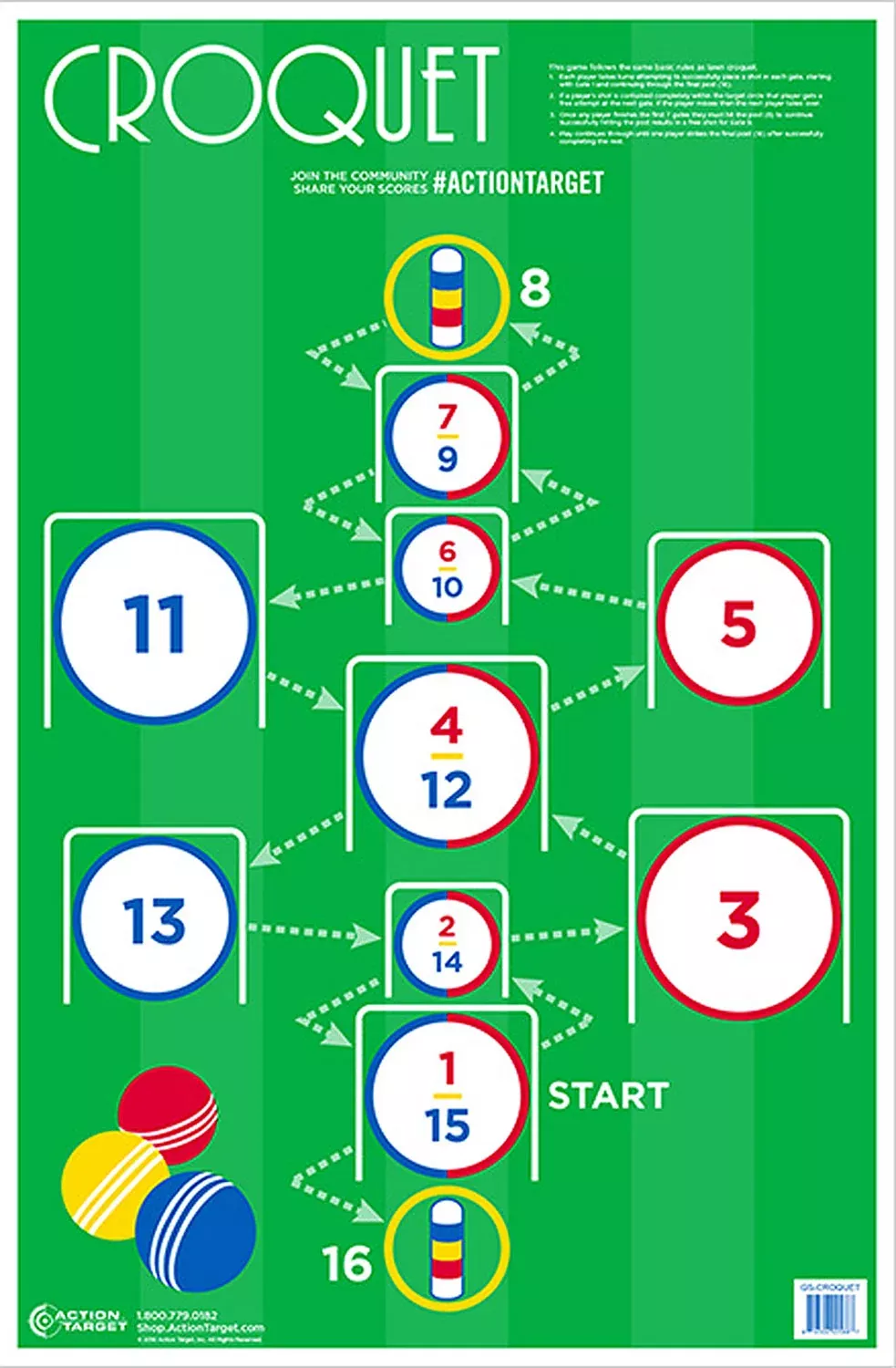 action-target-action-croquet-hanging-paper-target-23-x-35 Action Target Action Croquet Hanging Paper Target 23" x 35"