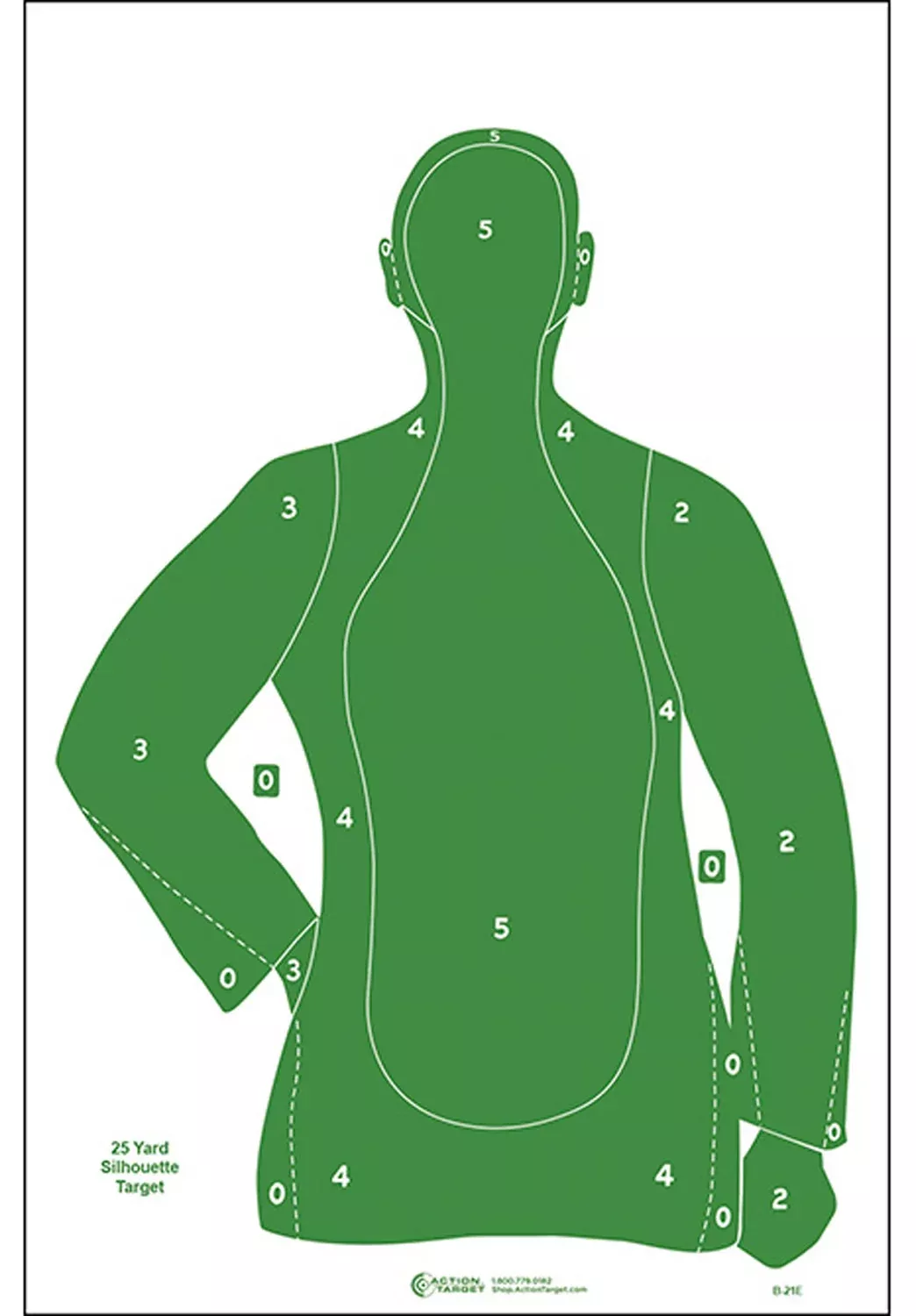 action-target-b21e-qualification-target-paper-silhouette-green23-x-35 Action Target B21E Qualification Target Paper Silhouette Green23" x 35"