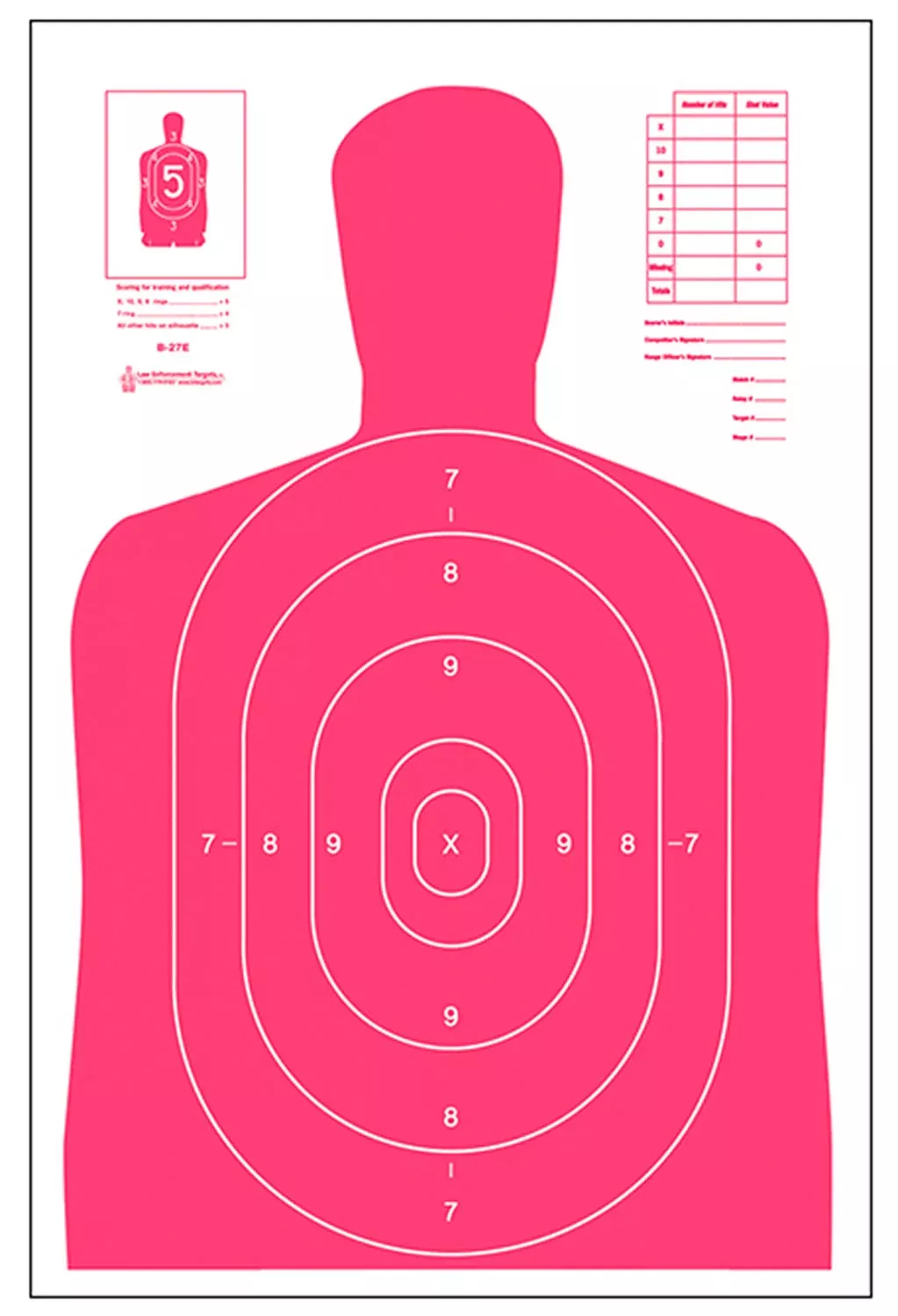 action-target-b27e-high-visibility-silhouette-paper-target-23-x-35 Action Target B27E High Visibility Silhouette Paper Target 23" x 35"