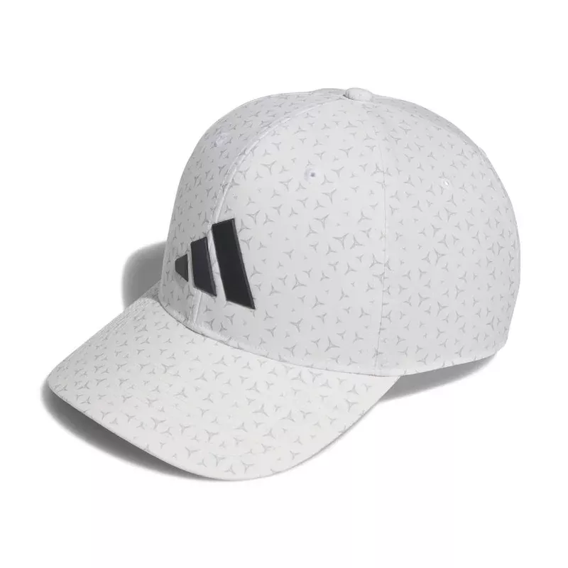 adidas-tour-print-snapback-golf-cap-white adidas Tour Print Snapback Golf Cap – White