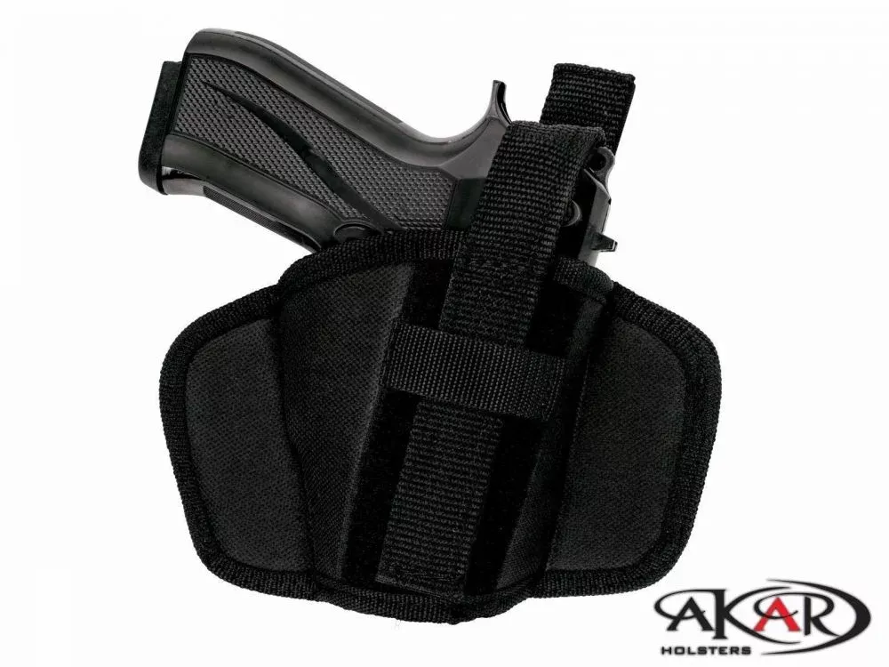 akar-walther-pps-ccp-leather-nylon-thumb-break-pancake-belt-holster Akar Walther PPS CCP Leather and Nylon Thumb Break Pancake Belt Holster