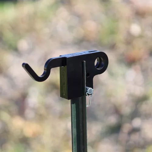 ar500-steel-t-post-combo-topper-hook-3-8-black-match-grade AR500 Steel T-Post Combo Topper Hook 3/8" Black | Match Grade