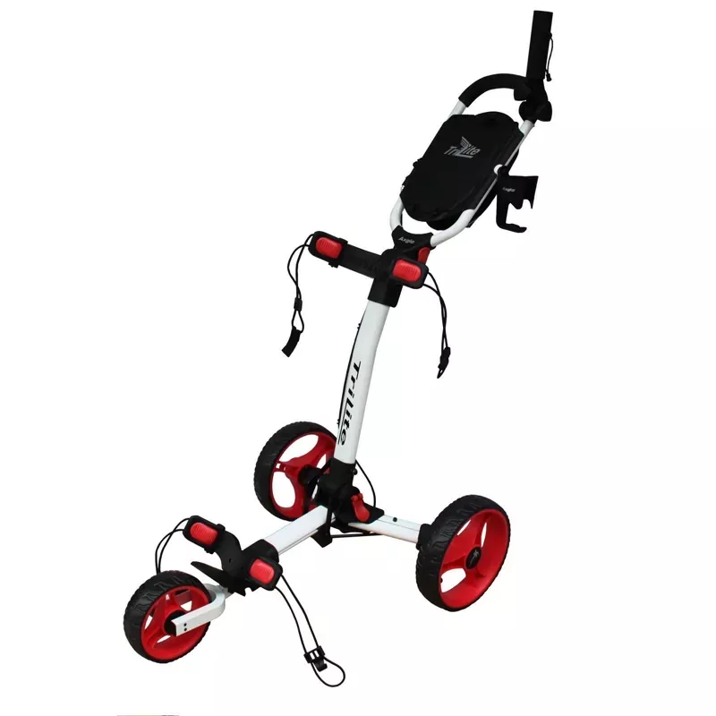 axglo-trilite-3-wheel-golf-trolley-white-red Axglo TriLite 3 Wheel Golf Trolley | White/Red