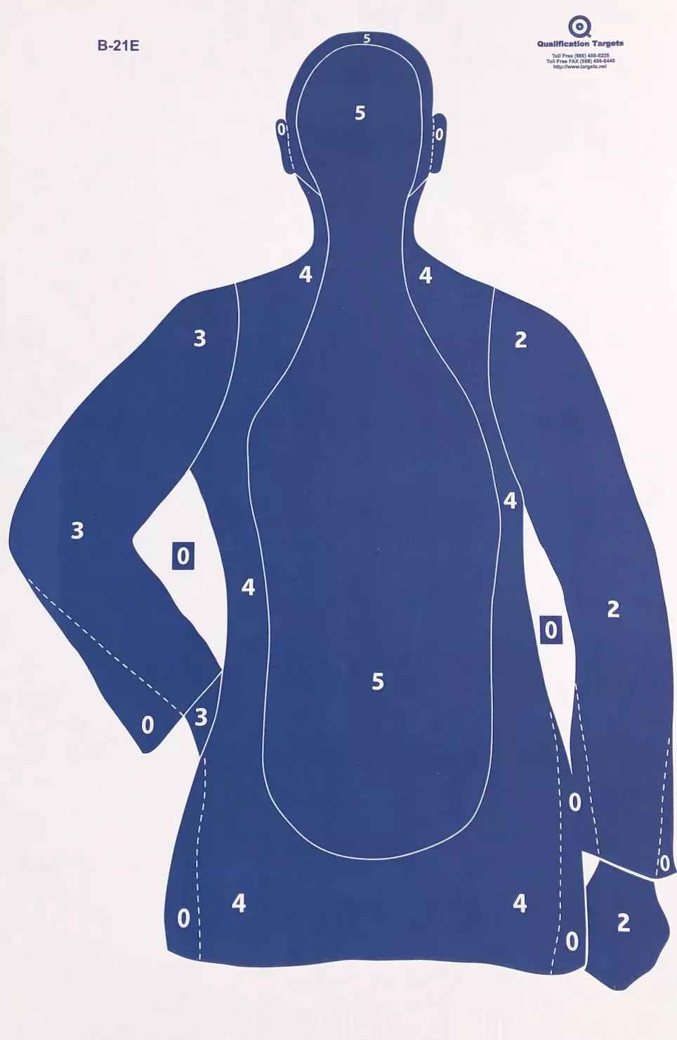 B-21E-CB Blue Cardboard Target