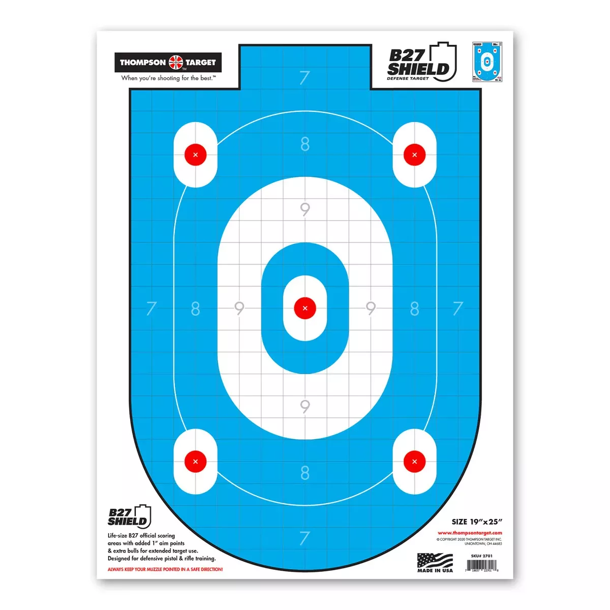 b27-shield-defense-training-19-x25-paper-shooting-targets B27-Shield Defense Training - 19"x25" Paper Shooting Targets