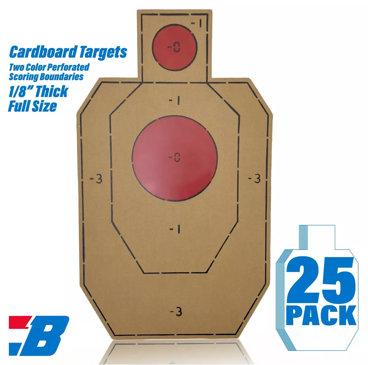 Bash Targets Cardboard Silhouette IPDA Black Red