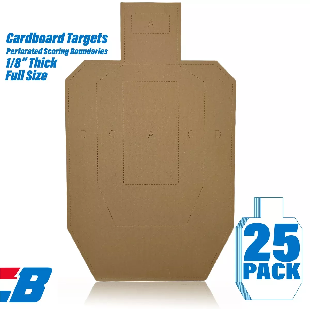 Bash Targets Cardboard Silhouette USPSA Perforated