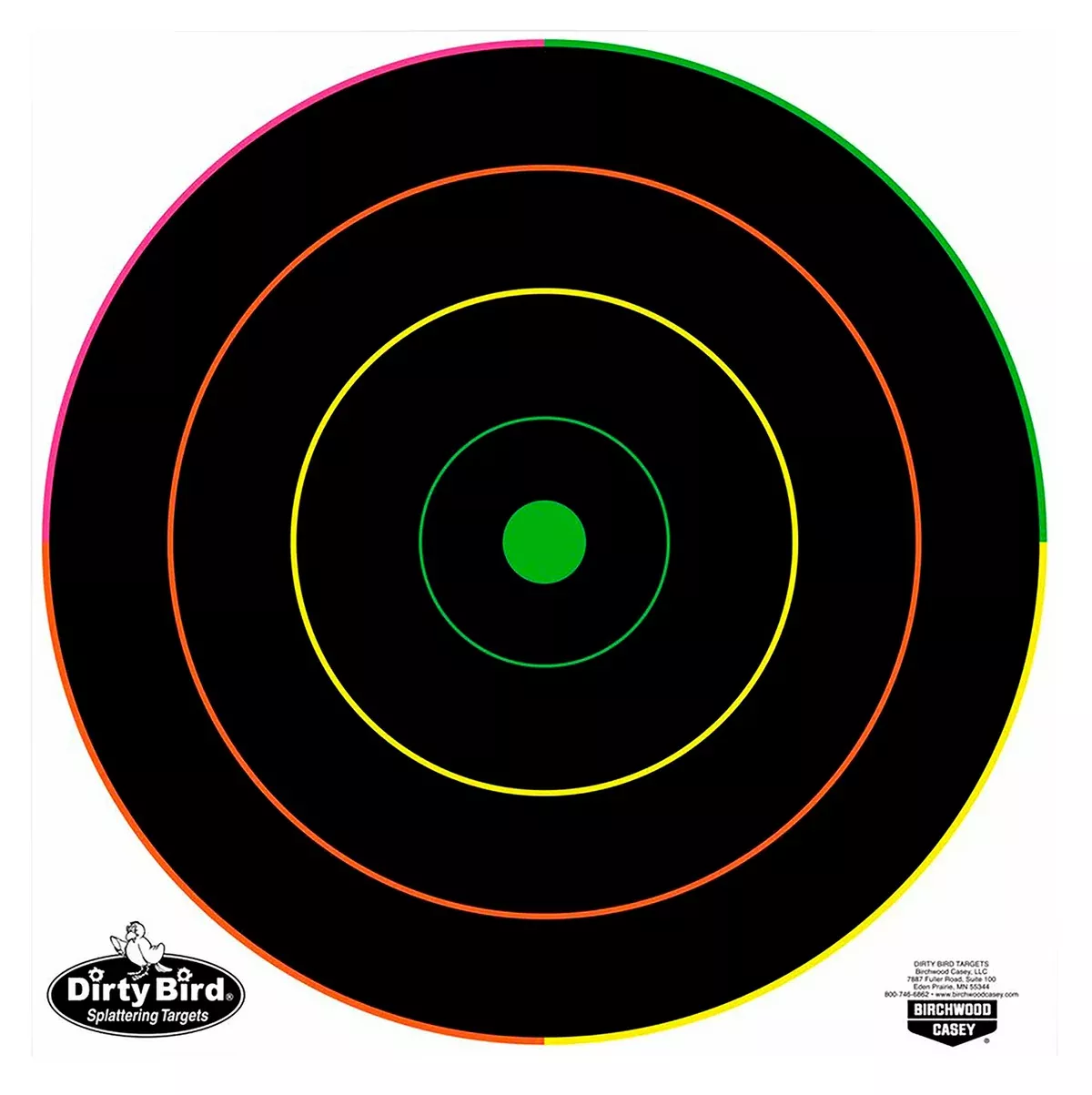 birchwood-casey-dirty-bird-bullseye-bullseye-tagboard-target-multi-color Birchwood Casey Dirty Bird BullsEye Bullseye Tagboard Target Multi Color