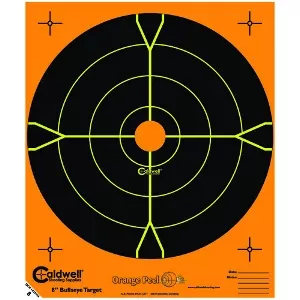 Caldwell Orange Peel 8″ Bullseye Target, 100 Pack