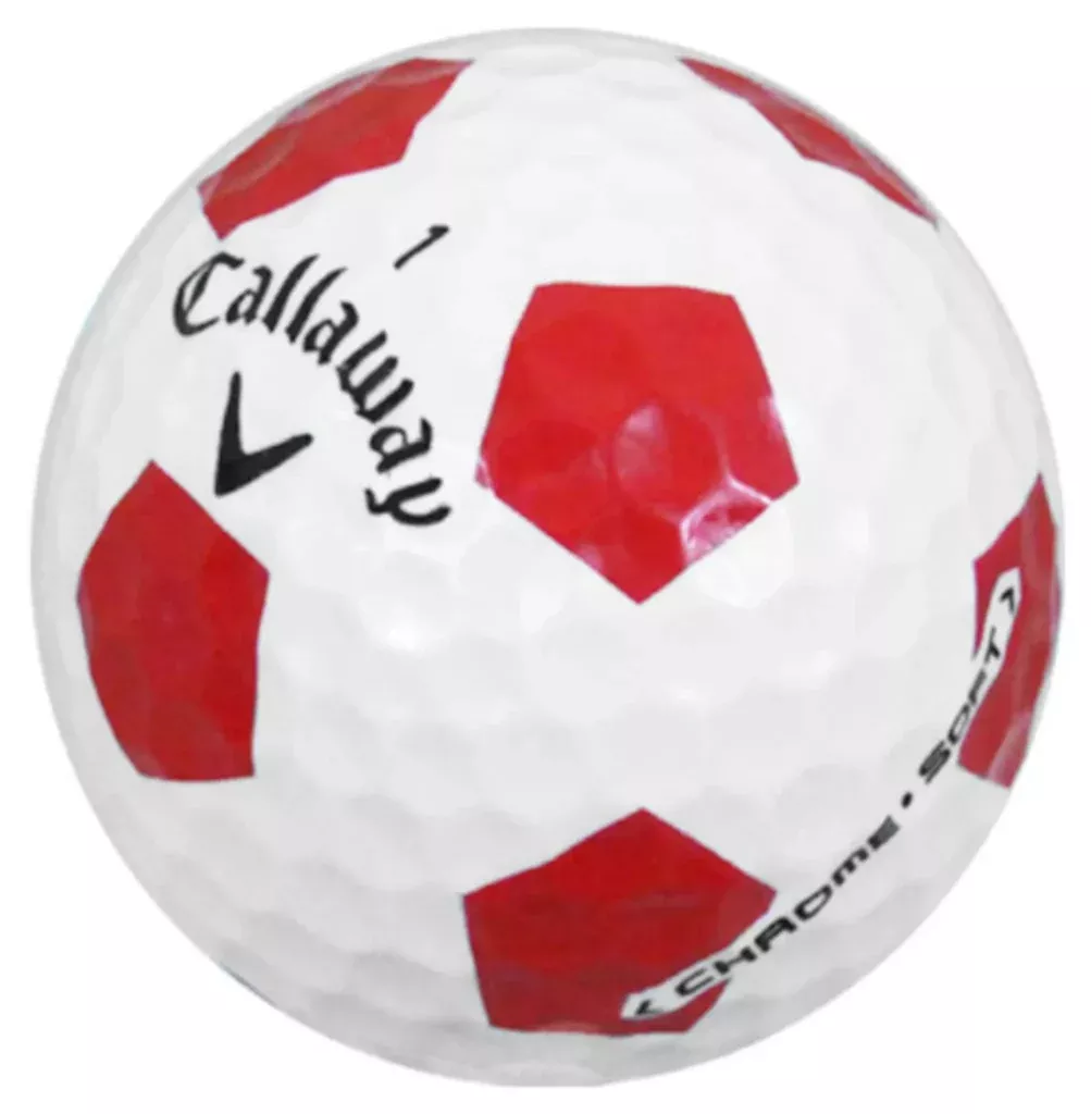 CALLAWAY CHROME SOFT TRUVIS RED AND WHITE