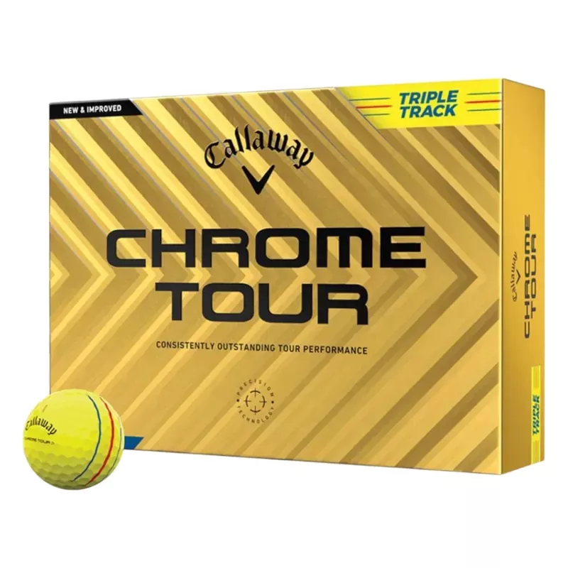 Callaway Chrome Tour Triple Track Golf Balls | Yellow