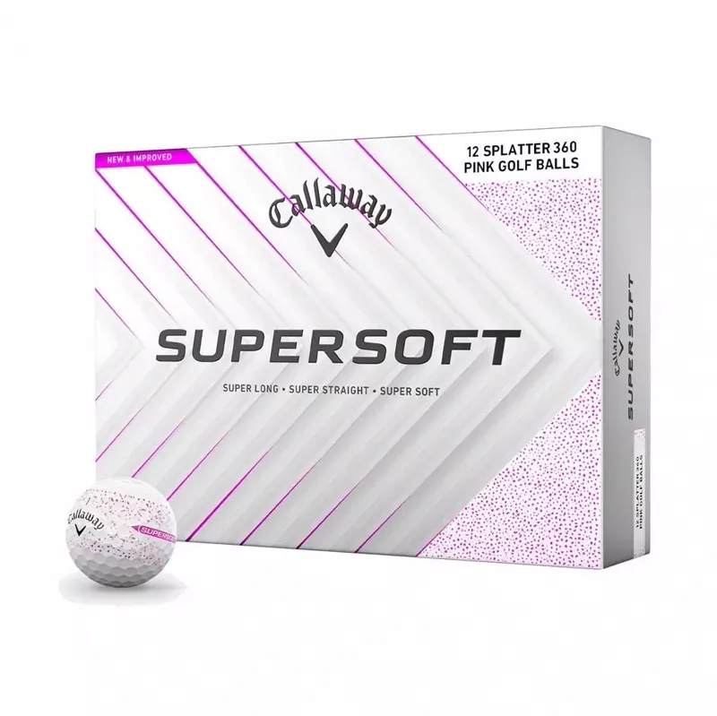 Callaway Supersoft Splatter 360 Golf Balls – Pink