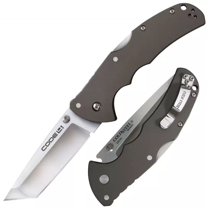 cold-steel-code-4-folding-tanto-polished-satin Cold Steel Code 4 Folding Tanto Polished Satin