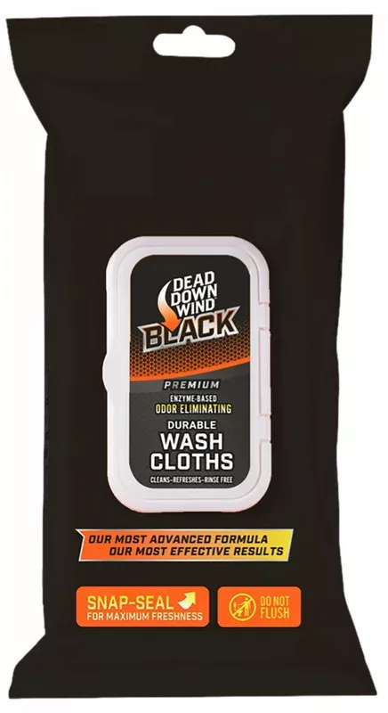 Dead Down Wind BLACK Premium Field Wash Cloths