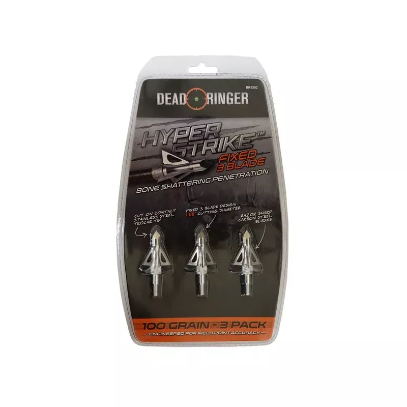 dead-ringer-hyper-strike-3-blade-fixed-100-grains Dead Ringer Hyper Strike 3 Blade Fixed 100 Grains
