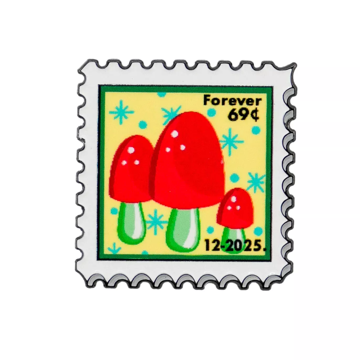 december-mushroom-stamp-ball-marker December Mushroom Stamp Ball Marker