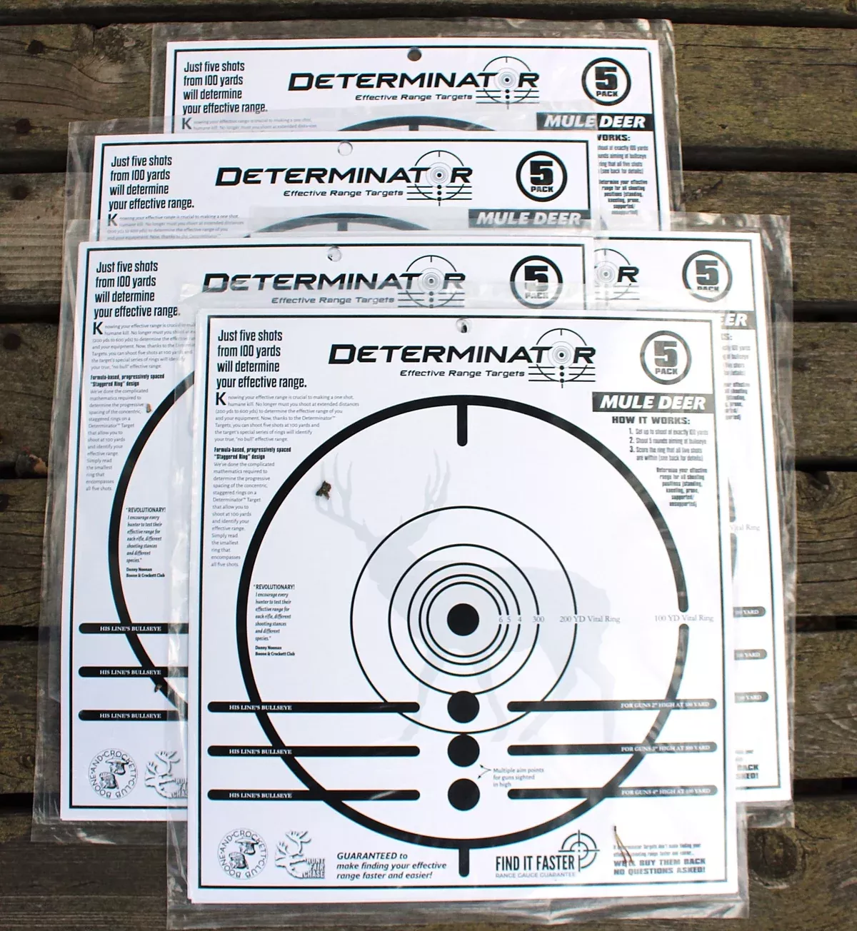 Determinator Targets - Mule Deer Obsession 5 packs for price of 4