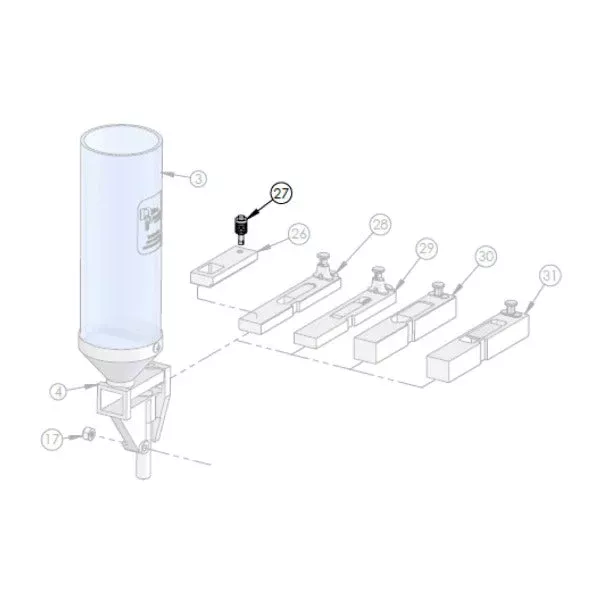 DILLON AUTOMATIC POWDER PLASTIC SPACR RETAIN PLUG
