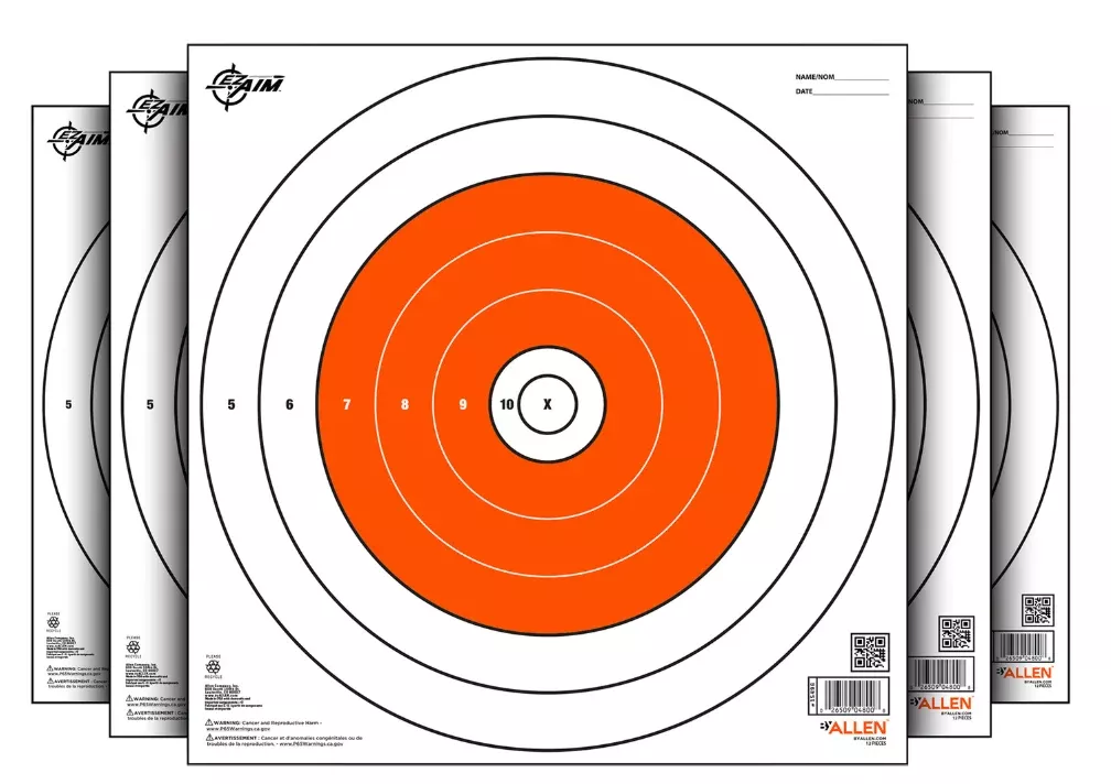 ezaim-bullseye-paper-target-12-x-12 EZAim Bullseye Paper Target 12" x 12"