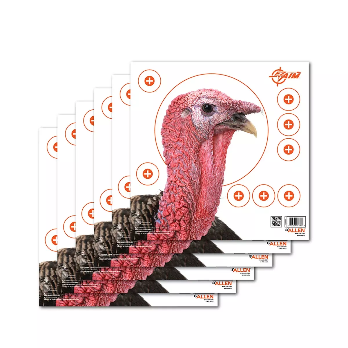 ezaim-paper-targets-four-color-turkey-12-x-12 EZAim Paper Targets Four Color Turkey 12" x 12"