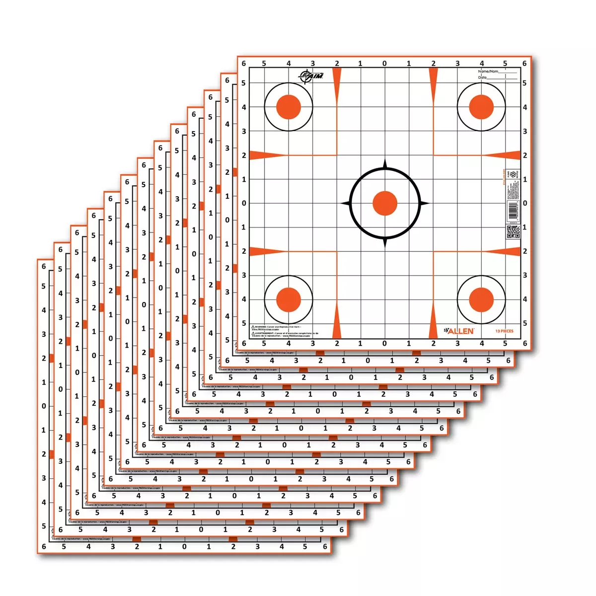 ezaim-paper-targets-sightin-grid-paper-target-12-x-12 EZAim Paper Targets SightIn Grid Paper Target 12" x 12"