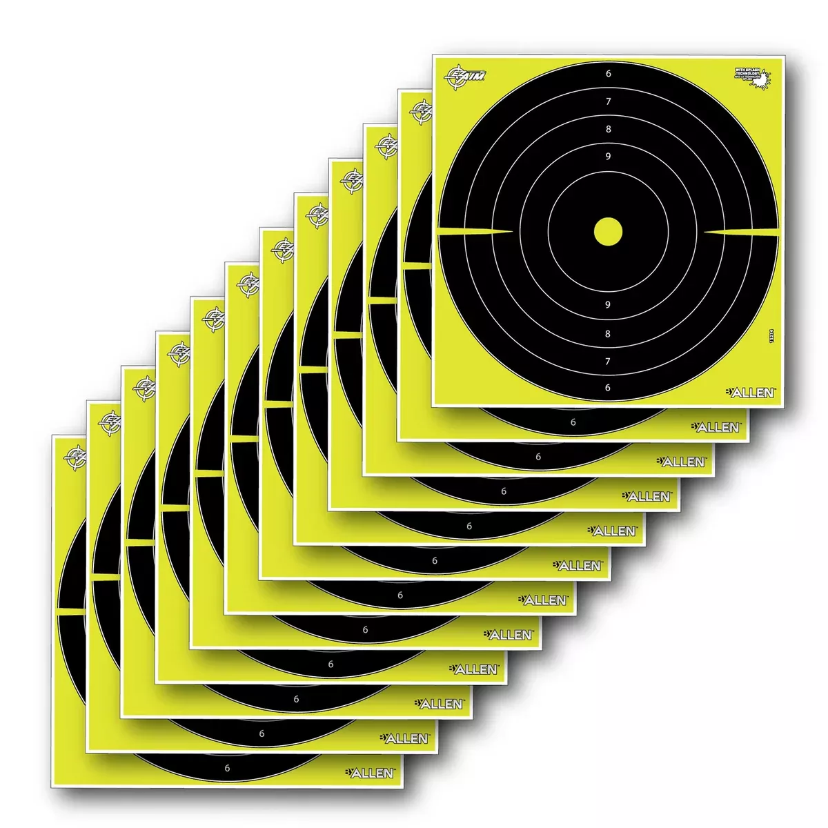 ezaim-splash-bullseye-nonadhesive-paper-target-12-x-12 EZAim Splash Bullseye NonAdhesive Paper Target 12" x 12"
