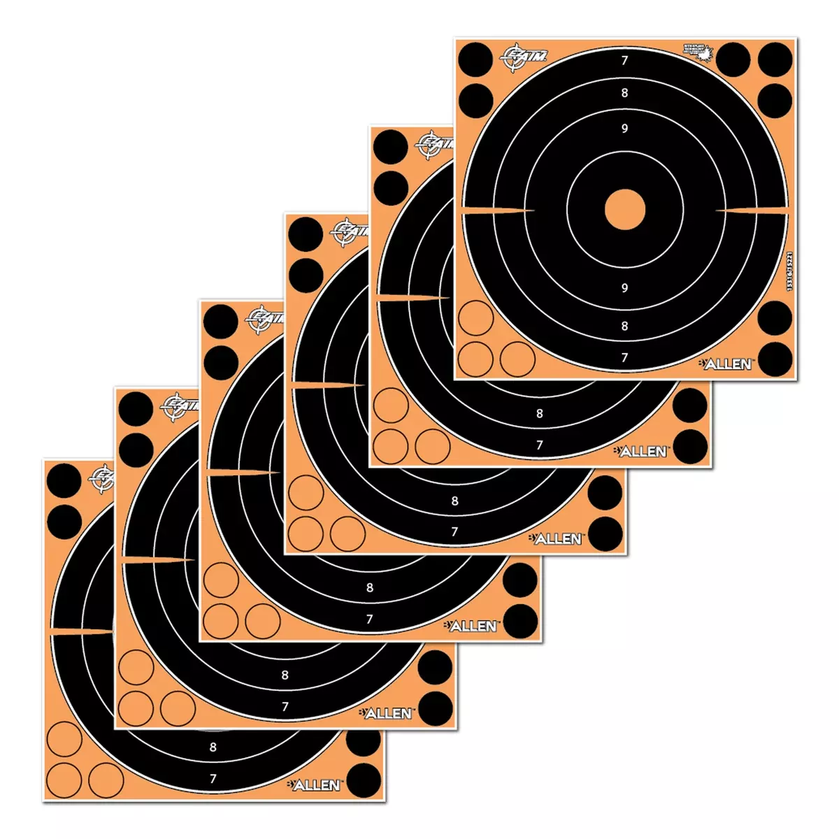 ezaim-target-splash-selfadhesive-bullseye-orange-paper-w-black-target-12 EZAim Target Splash SelfAdhesive Bullseye Orange Paper w/ Black Target 12"