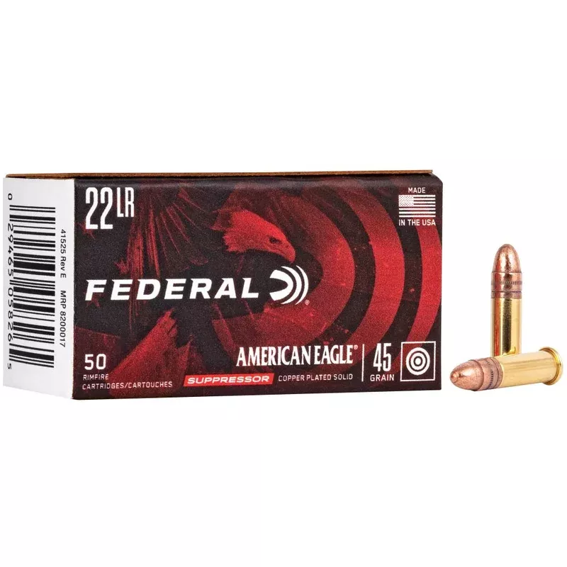 federal-premium-american-eagle-suppressor-22-lr-lead-round-nose Federal Premium American Eagle Suppressor .22 LR Lead Round Nose