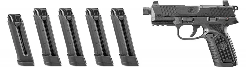 FN 502 Tactical .22 LR Black Pistol Optic Ready