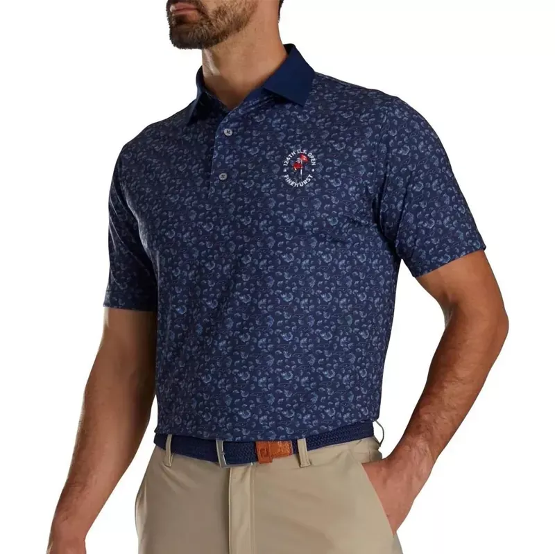 footjoy-2024-u-s-open-pinecone-print-lisle-golf-polo FootJoy 2024 U.S. Open Pinecone Print Lisle Golf Polo