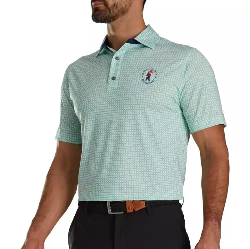footjoy-2024-u-s-open-stripe-lisle-rope-gingham-polo FootJoy 2024 U.S. Open Stripe Lisle Rope Gingham Polo