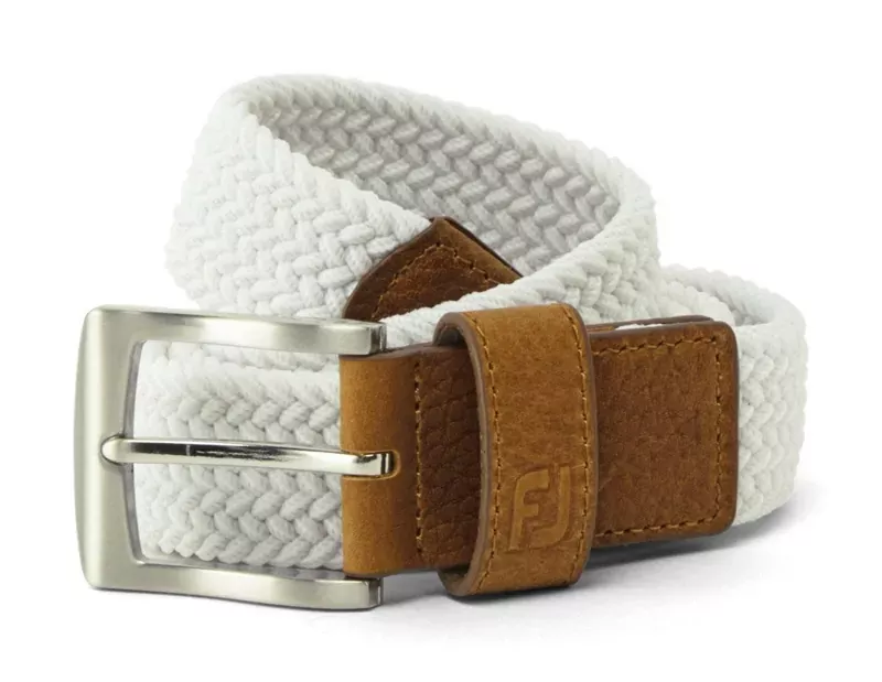 footjoy-solid-braided-golf-belt-white FootJoy Solid Braided Golf Belt | White