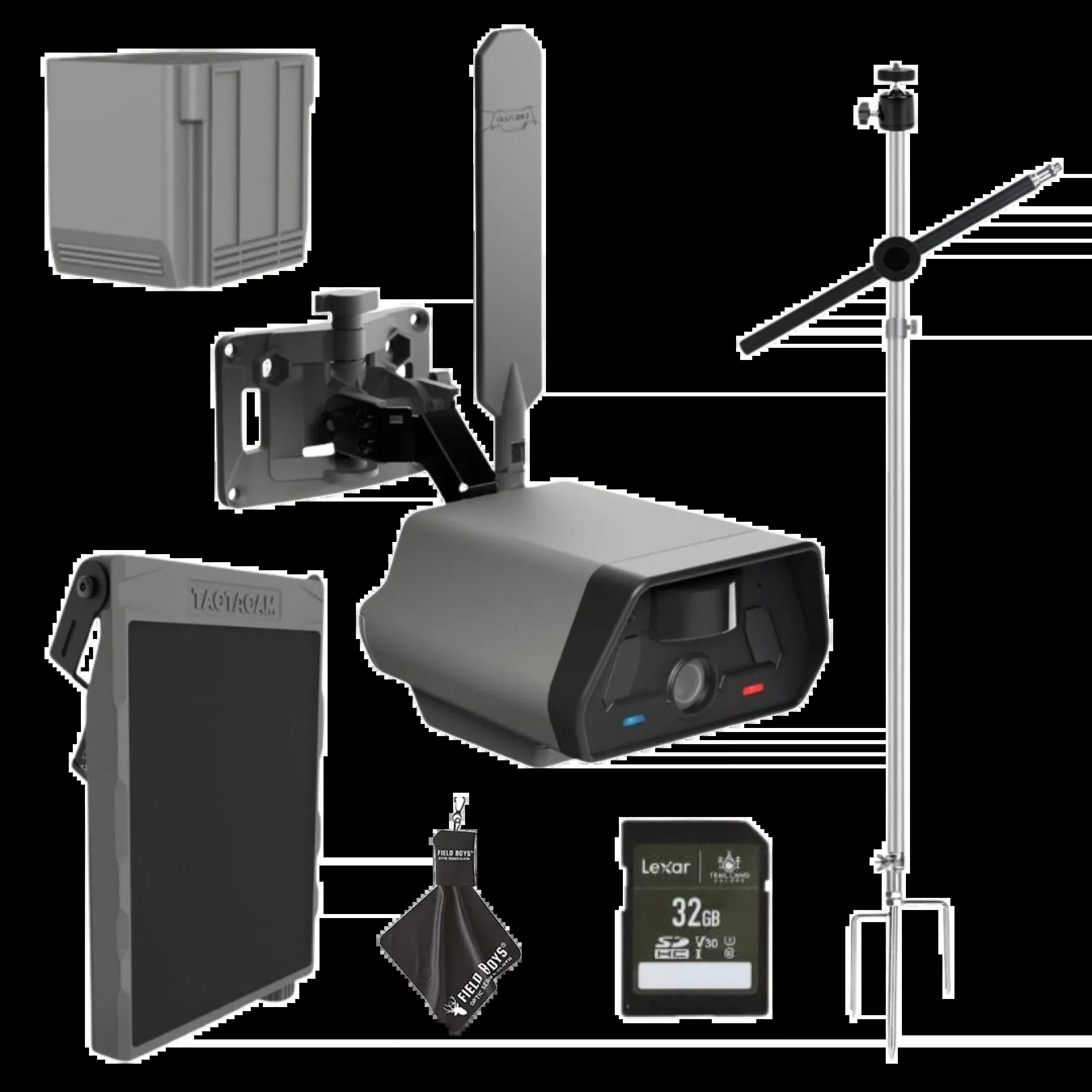 Full Kit Bundle! Tactacam Defend Security Camera No Wi-Fi Needed, Cellular Connection