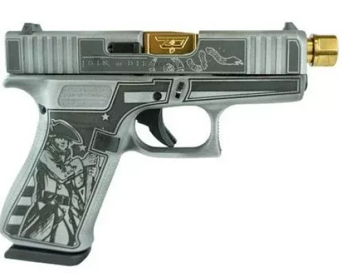 glock-43x-9mm-gold-barrel-pistol Glock 43X 9mm Gold Barrel Pistol