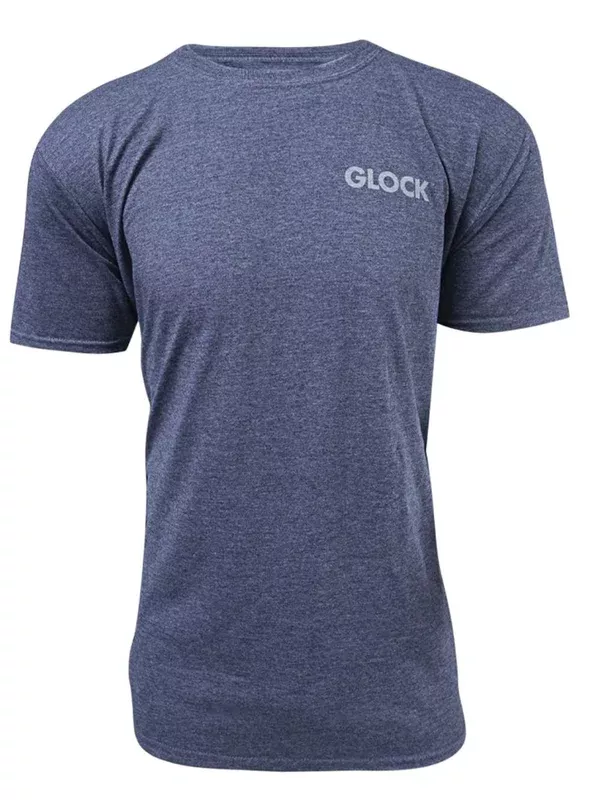 Glock American Flag Heather Navy Large Short Sleeve