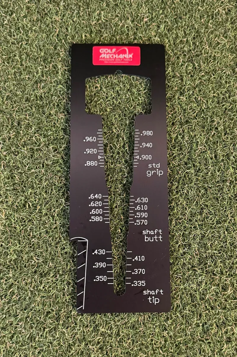 Golf Mechanix Grip And Shaft Tip Dimensioning Combination Gauge