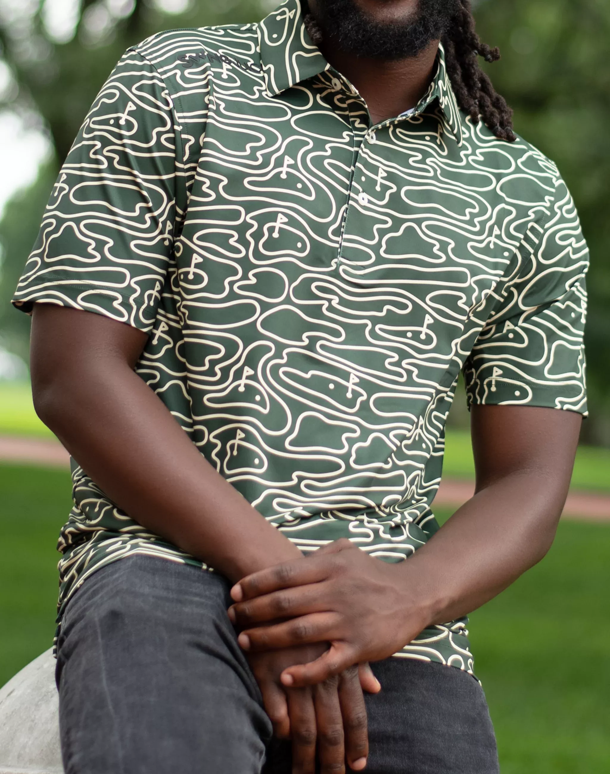 golf-rhythmic-lines-men-s-polo Golf Rhythmic Lines Men's Polo
